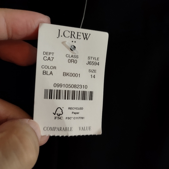 J. Crew Factory Jamie Pant Tapered Leg Pull-On Black - Picture 7 of 16